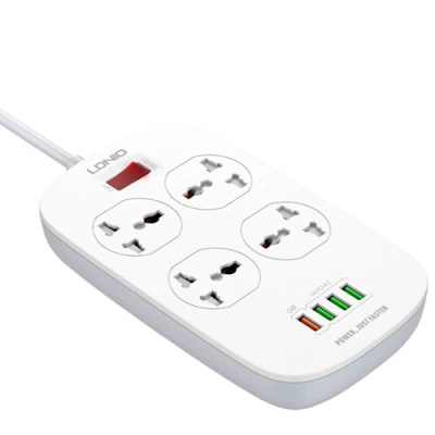 мережевий подовжувач ldnio sc4407 qc3.0 4usb (бiлий) 