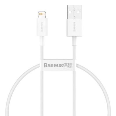 кабель baseus superior series fast charging data usb - lightning 2.4a/0.25m (calys-02) (white) 