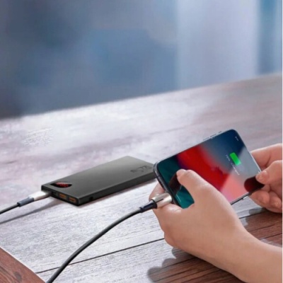 додаткова батарея power bank baseus ppad 000001 adaman metal qc 22.5w 10000 mah (чорний) 