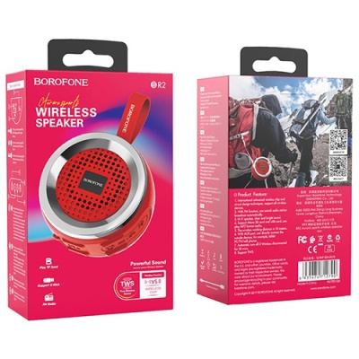 портативна колонка borofone br2 (червоний) 