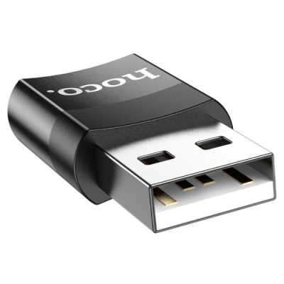перехідник hoco ua17 otg usb 2.0 male - type-c female (чорний) 