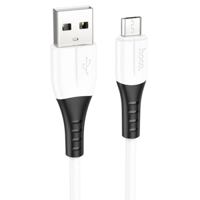 кабель hoco x82 silicone usb - microusb 2.4a/1m (білий) 