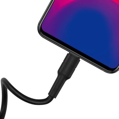 кабель borofone bx30 silicone usb - microusb 2.4a/1m (чорний) 