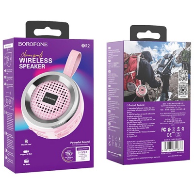 портативна колонка borofone br2 (рожевий) 