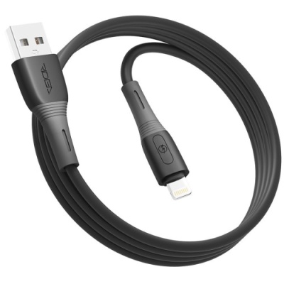 кабель ridea rc-si35 siliconepro usb - lightning 12w/1m (чорний) 
