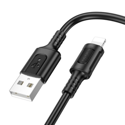 кабель borofone bx111 usb - lightning 2.4a/1m (чорний) 
