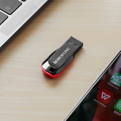 usb флеш-накопичувач borofone bud2 16gb (чорний) 