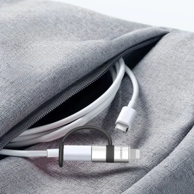 перехідник earldom et-ot90l type-c to lightning silver 