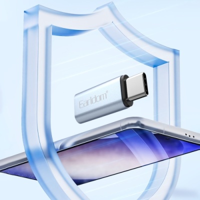 перехідник earldom et-ot104 lightning - type-c grey 