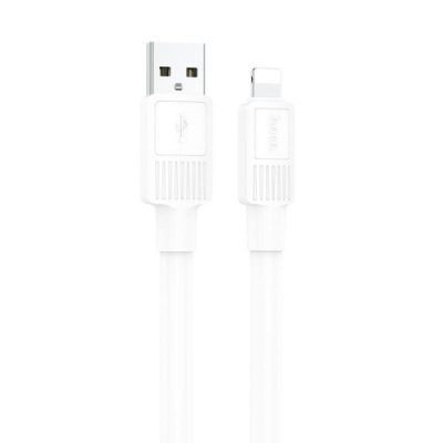 кабель hoco x84 solid usb - lightning 2.4a/1m (білий) 