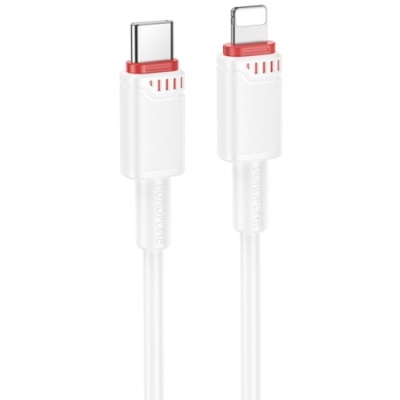 кабель borofone bx110 type-c - lightning pd27w/1м (білий) 