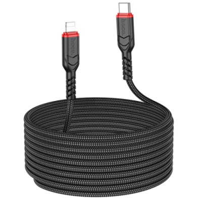 кабель hoco x59 victory type-c - lightning pd20w/3.0a/3m (чорний) 