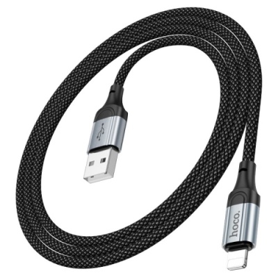 кабель hoco x102 usb - lightning 2.4a/1m (чорний) 