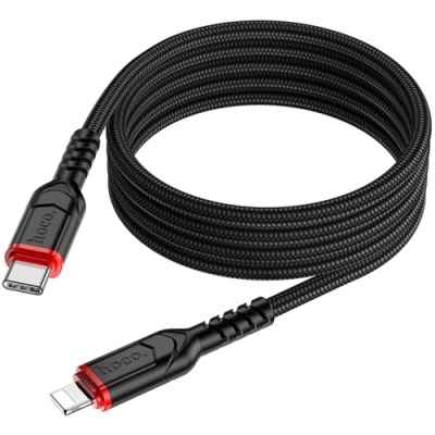 кабель hoco x59 victory type-c - lightning pd20w/3.0a/1m (чорний) 