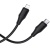 кабель hoco x124 silicone type-c - lightning 27w/1m (чорний) 