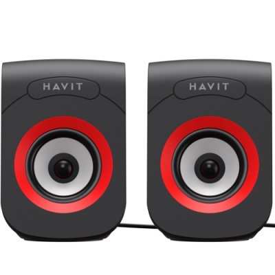 колонки havit hv-sk599 usb 6w black/red 