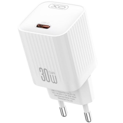 мережевий зарядний пристрій xo l148 1type-c/30w/pd (бiлий) 