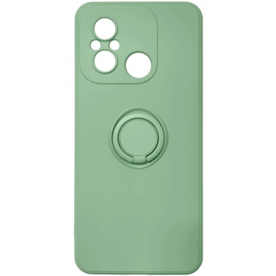 Купить силіконовий чохол soft silicone casevsmagnet ring для xiaomi redmi 12c - light green онлайн