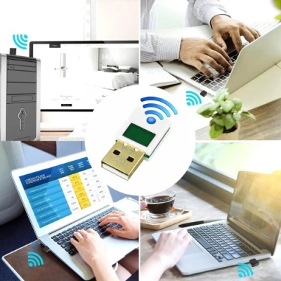 wi-fi адаптер w164 600mbps 5g white 