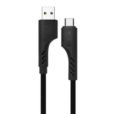 кабель earldom ec-174c soft silicone usb - type-c 3a/1m (чорний) 