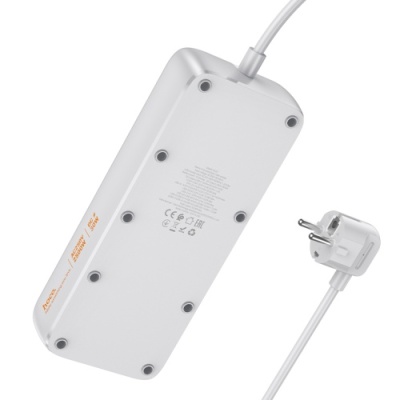 мережевий подовжувач hoco ac22 pd20w (3usb/1type-c/4xsocket) 1,5м (чорний) 