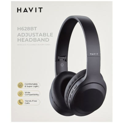 бездротові навушники накладні havit hv-h628bt black 