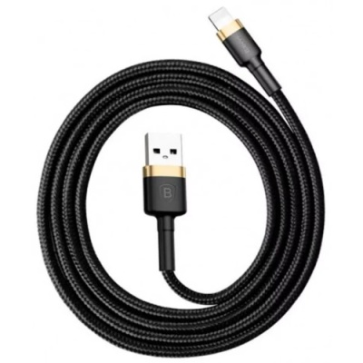 кабель baseus cafule usb - lightning 1.5a/2m (calklf-cv1) (black-gold) 