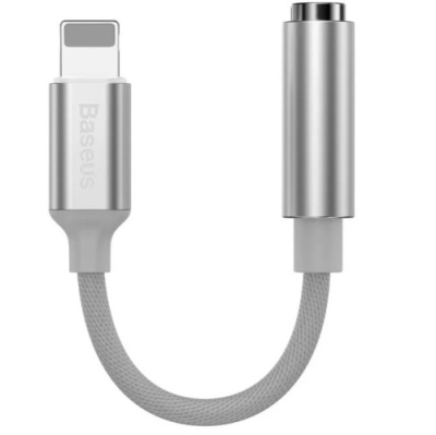 перехідник baseus lightning(male) - 3.5mm(female) headphone jack adapter (call03-02) (білий) 