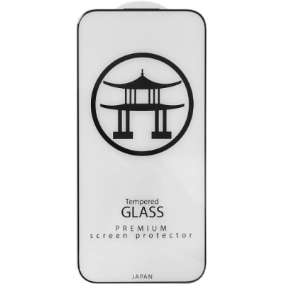 захисне скло glass full glue japan premium 2.0 для apple iphone 16 pro/ iphone 17 (без упаковки) (чорний) 
