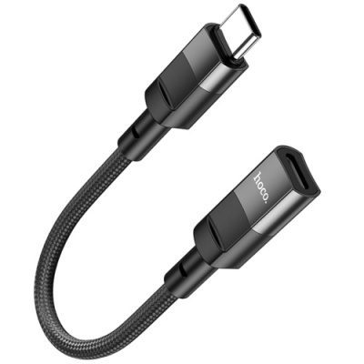 перехідник hoco u107 type-c - lightning (чорний) 