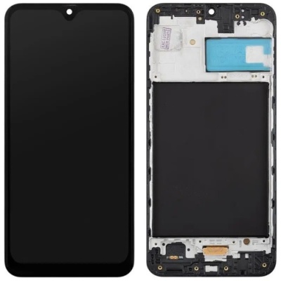 дисплей для samsung m307 galaxy m30s/m215 galaxy  m21 з чорним тачскріном і рамкою (or 100% service pack)