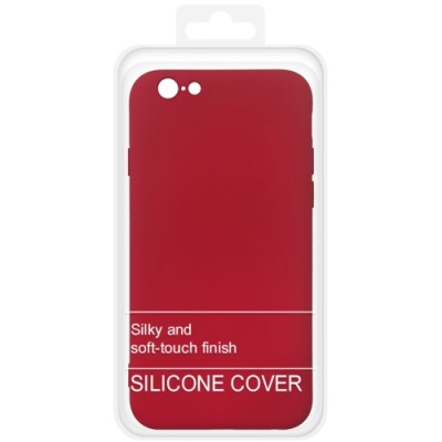 Купить чохол silicone case для apple iphone 6/6s (14) red - full camera онлайн