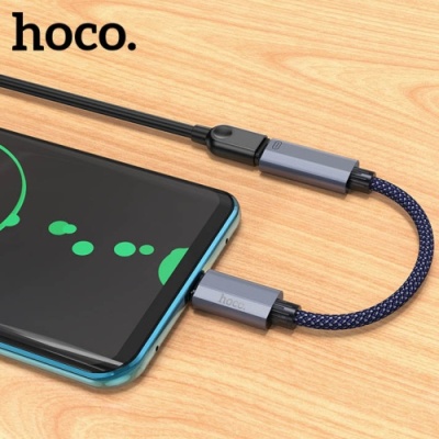 перехідник hoco ua29a type-c(male) to lightning(female) 0.15m (сірий) 