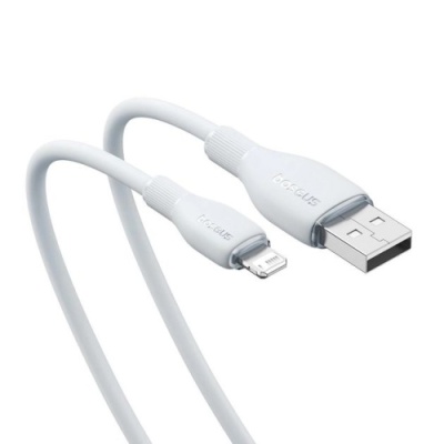 кабель baseus pudding series fast charging cable usb - lightning 2.4a/2m (p10355700221-01) (white) 