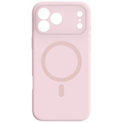 Купить чохол silicone case full camera with magsafe для apple iphone 17 pro max (pink) онлайн