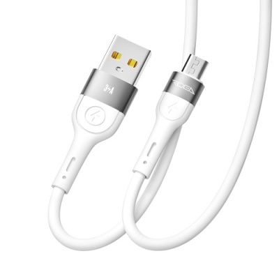 кабель ridea rc-xs51 x-silicone usb - microusb 3a 1.2m (бiлий) 