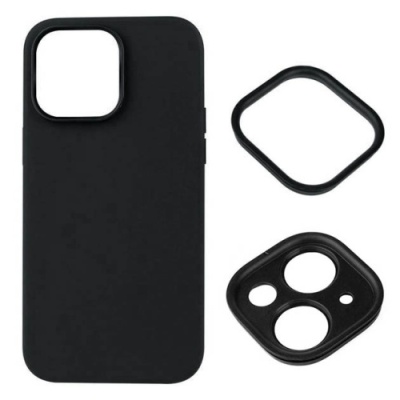 Купить чохол baseus liquid silica gel case+glass 0.22mm  для iphone 14 plus aryt001401 (чорний) онлайн