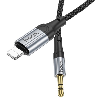 кабель aux hoco upa26 3.5mm(male) - lightning(male) 1m (чорний) 