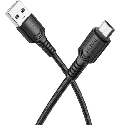 кабель borofone bx116 usb - microusb 2.4a/1м (чорний) 
