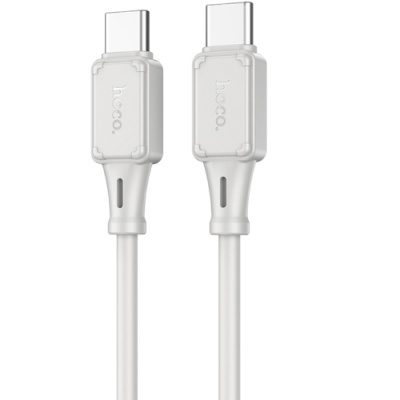 кабель hoco x101 silicone (pd) type-c - type-c 60w/1m (сірий) 