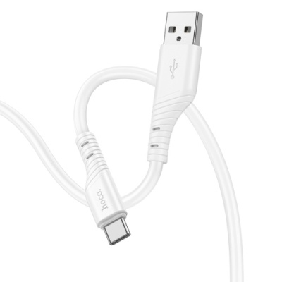 кабель hoco x97 crystal color silicone usb - type-c 2.4a/1m (білий) 