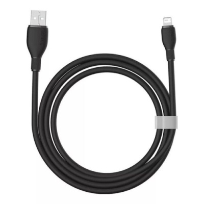 кабель baseus pudding series fast charging cable usb - lightning 2.4a/2m (p10355700111-01) (black) 