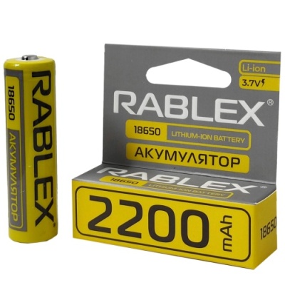акумулятор rablex li-ion 18650 2200mah 3.7v (1шт) 