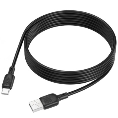 кабель borofone bx113 silicone usb - type-c 3a/2m (чорний) 