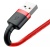 кабель baseus cafule usb - lightning 2.4a/0.5m (calklf-a09) (red-black) 