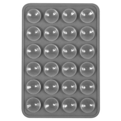 Купить силіконова тримач-присоска телефону sticker side silicone (3m килимок липучка) (темно-сірий) онлайн