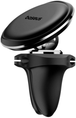 Автотримач Baseus Magnetic Car Mount with Cable Clip Air Vent Version (C40141201113-00) (black)