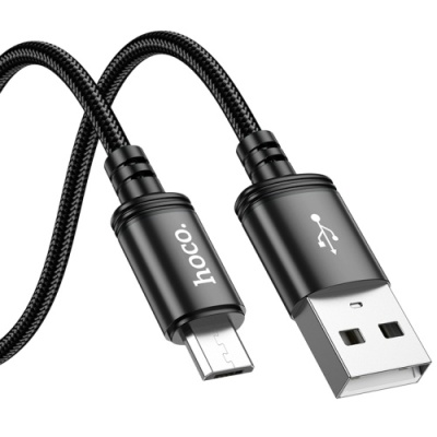 кабель hoco x89 wind usb - microusb 2.4a/1m (чорний) 
