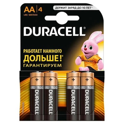 батарейка duracell lr6 aa bl 4 