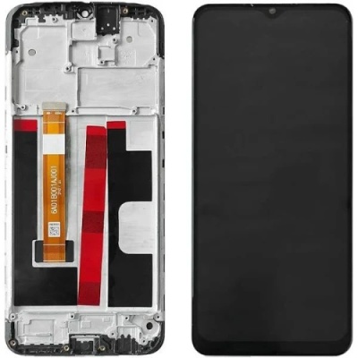 дисплей для realme c3/oppo a5 2020/oppo a31 2020//realme 5i/realme 5s/realme 6i з чорним тачскріном і рамкою  (original china)